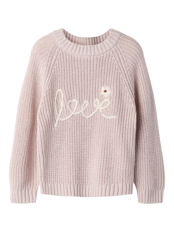 NMFEMLEN EMB KNIT LIL
