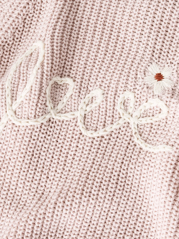 NMFEMLEN EMB KNIT LIL