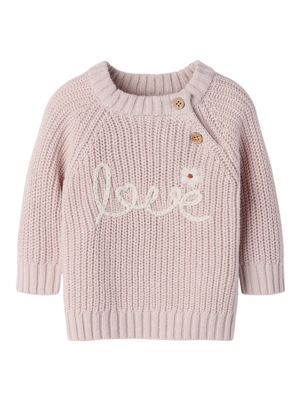NBFEMLEN EMB LS KNIT LIL