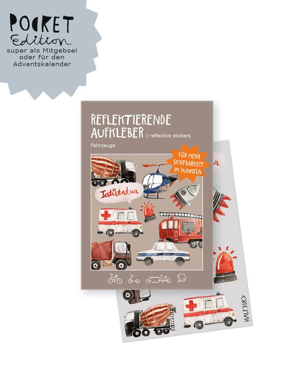 SET Reflektierende Aufkleber "Fahrzeuge" | Pocket Edition
