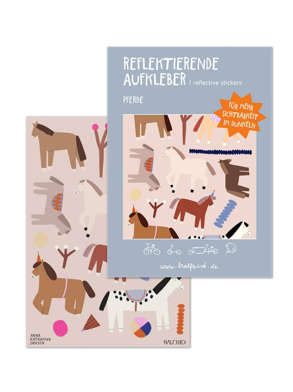 SET Reflektierende Aufkleber "Pferde"
